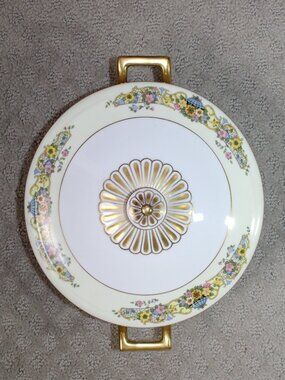 Thomas Bavaria Asturia Gold Trimmed Floral Round Lidded Serving Bowl